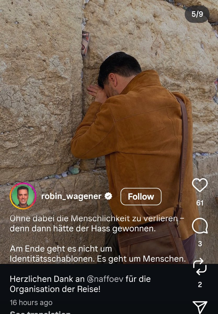 . <a href="/GrueneBundestag/">Grüne im Bundestag 🇪🇺🏳️‍🌈</a> MdB <a href="/robinwagener/">Robin Wagener</a> auf Luxus-Propagandatour in Israel, eingeladen von der rechten Lobbygruppe NAFFO. Seit der "Waffenruhe" tötet Israel durchschnittlich 2 täglich palästinensische Kinder. Lässt sich das Einverständnis dazu mit Abenteuerhelikopterfahrten kaufen?