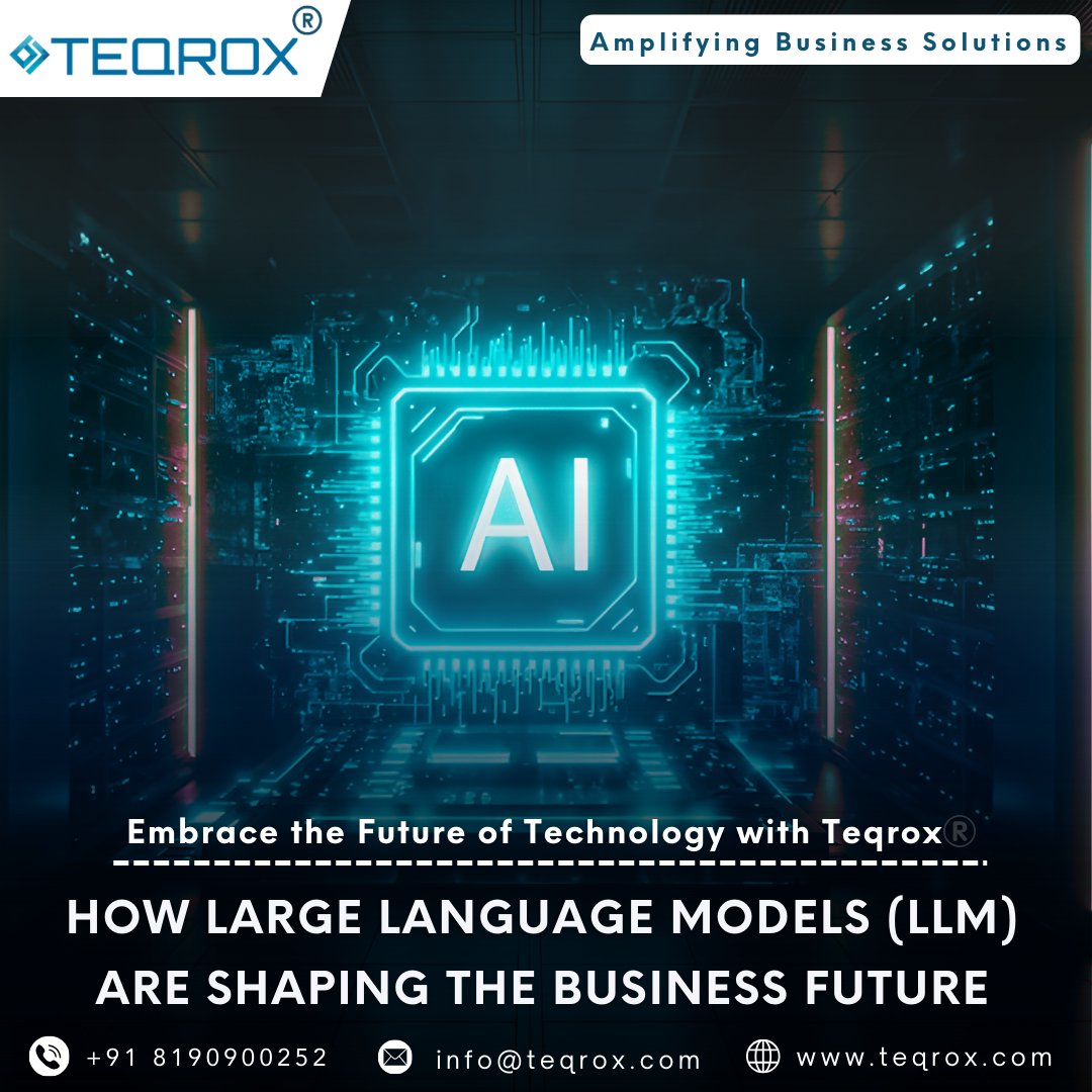 Teqroxsolutions's tweet photo. 🤖 Large Language Models are reshaping the future of business intelligence. 
🧑‍💻 At Teqrox, we provide end-to-end LLM consulting to help your organisation lead with intelligence

#largelanguagemodels #LLMs #LLMsolutions #LLMdevelopment #artificial_intelligence #aisolutions https://t.co/0puAtApYhB