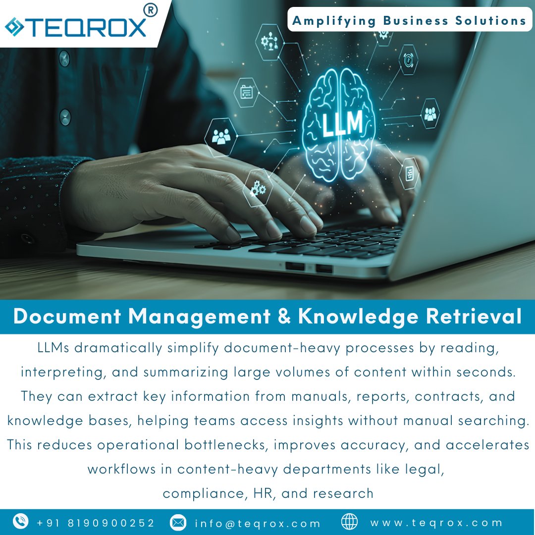 Teqroxsolutions's tweet photo. 🤖 Large Language Models are reshaping the future of business intelligence. 
🧑‍💻 At Teqrox, we provide end-to-end LLM consulting to help your organisation lead with intelligence

#largelanguagemodels #LLMs #LLMsolutions #LLMdevelopment #artificial_intelligence #aisolutions https://t.co/0puAtApYhB