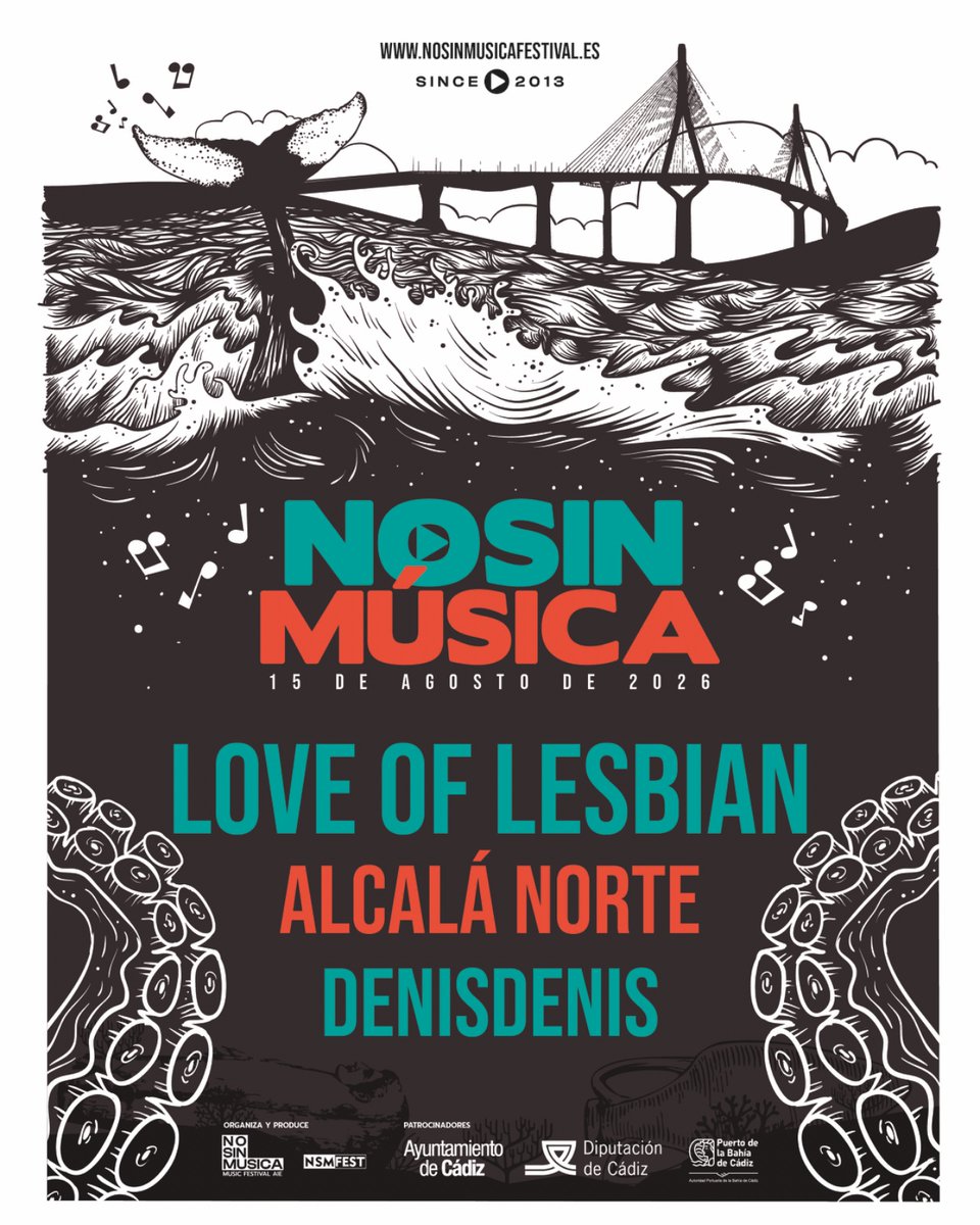 🎶 <a href="/nosinmusicafest/">No Sin Música</a> presenta su cartel 2026 con <a href="/loveoflesbian/">Love of Lesbian</a> <a href="/alcalanorton/">Alcalá Norte 🫵🏻</a>  y <a href="/SOYDENISDENIS/">DENISDENIS</a> 
campaign-index.com/view.php?J=78q…