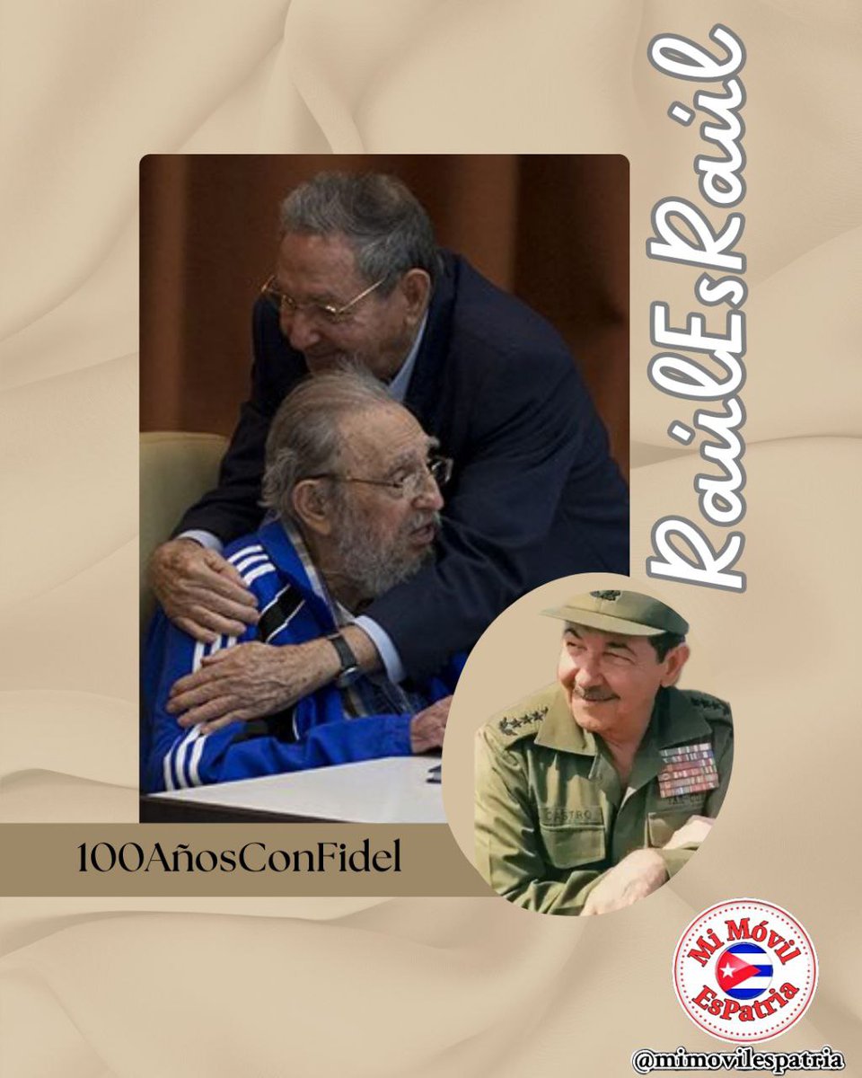 mimovilespatria's tweet photo. Raúl: "Fidel es Fidel, todos lo sabemos bien, Fidel es insustituible y el pueblo continuará su obra cuando ya no esté físicamente. Aunque siempre lo estarán sus ideas, que han hecho posible levantar el bastión de dignidad y justicia que nuestro país representa". 
#MiMóvilEsPatria https://t.co/oYZ3vqP4uS