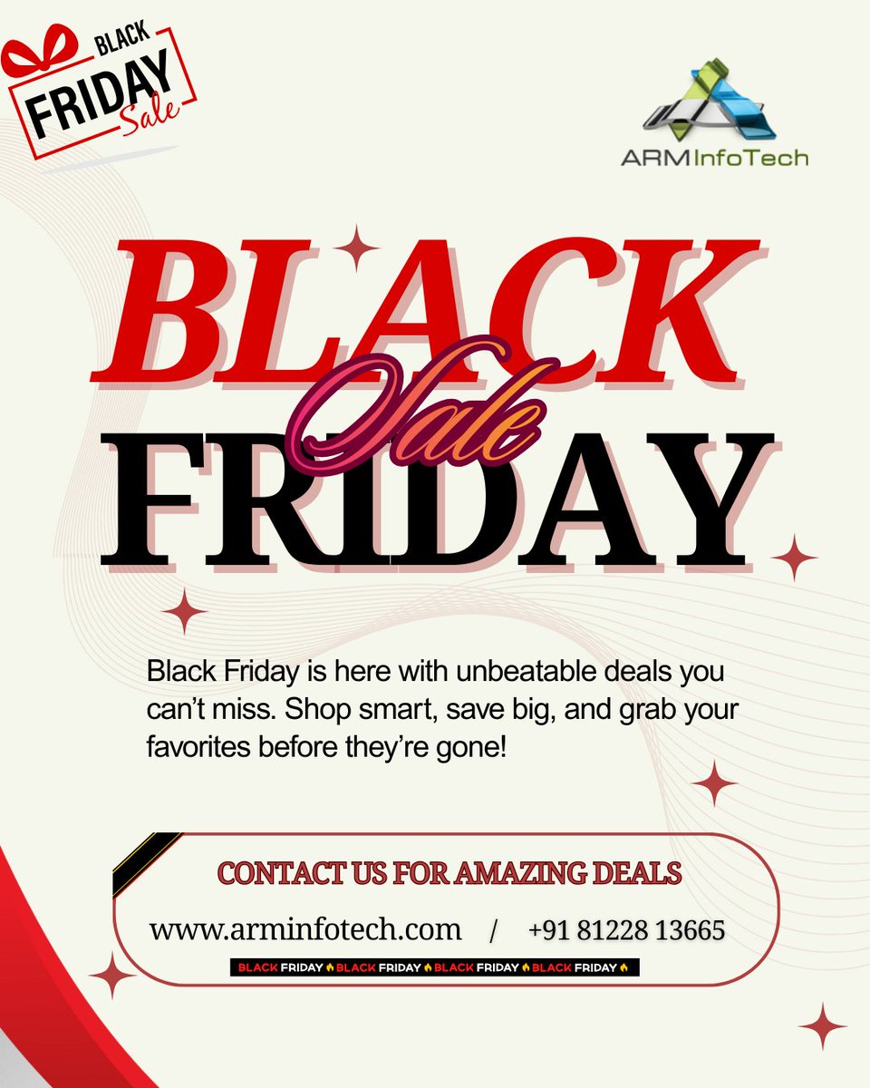 arminfotech's tweet image. 🔥 Black Friday is here!

Grab exclusive deals on Blockchain &amp;amp; Web Development with ARM InfoTech.
Scale smarter. Build faster. Upgrade today!

🌐 arminfotech.com | 📲 +91 81228 13665

#BlackFriday #BlockchainDevelopment #CryptoDevelopment #ARMInfoTech