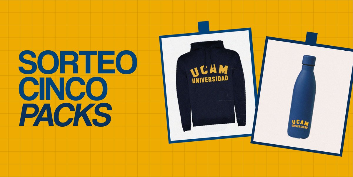 📢 Sorteo para miembros de nuestra comunidad universitaria
✅ 5 packs: sudadera + botella metálica

➡️ Tienes que ser estudiante o trabajador de la UCAM
➡️ Sigue a la <a href="/UCAM/">UCAM Universidad</a> en X
➡️ Repostea y esta publicación

📅 Sorteo activo hasta el 12 de diciembre