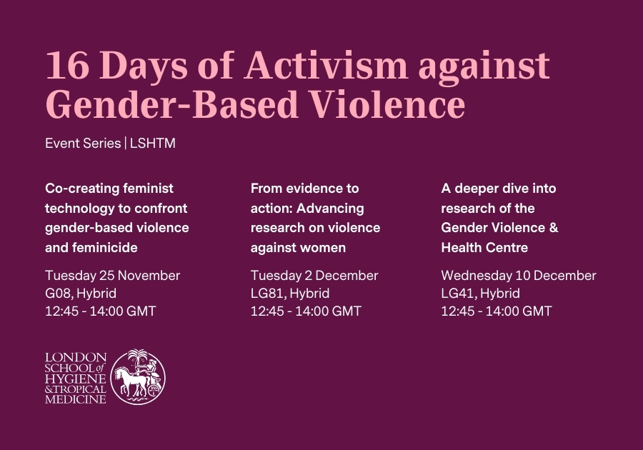 WOMANtrial's tweet image. 📣@LSHTM are hosting a series of events for the 16 Days of Activism against Gender-Based Violence.

Spotlighting innovative research &amp;amp; high-impact studies, these sessions will also highlight how research is shaping policy &amp;amp; practice.

More details 👉lshtm.ac.uk/research/centr…