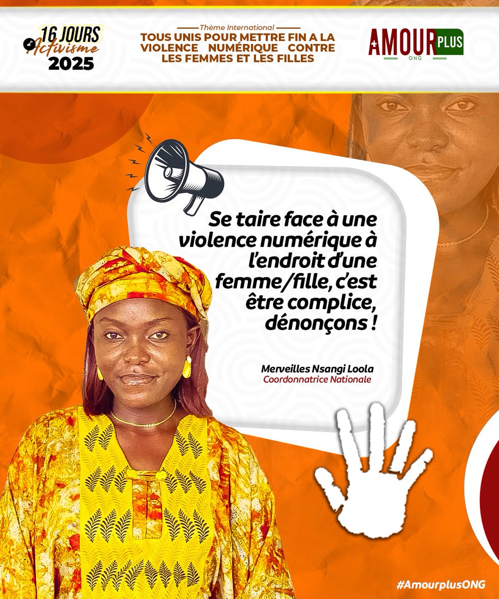 LoolaNsangi's tweet photo. La violence numérique est un poison silencieux, elle tue en silence , elle conduit à la depression, au rejet , elle détruit des familles , brise des rêves . 

Devrions-nous nous taire face à ce fléau? 
Non , nous devons agir . Se taire , c’est être complice . 

#pasdexcuse
« Tous ensemble, unis pour mettre fin à la violence numérique envers les femmes et les filles »
