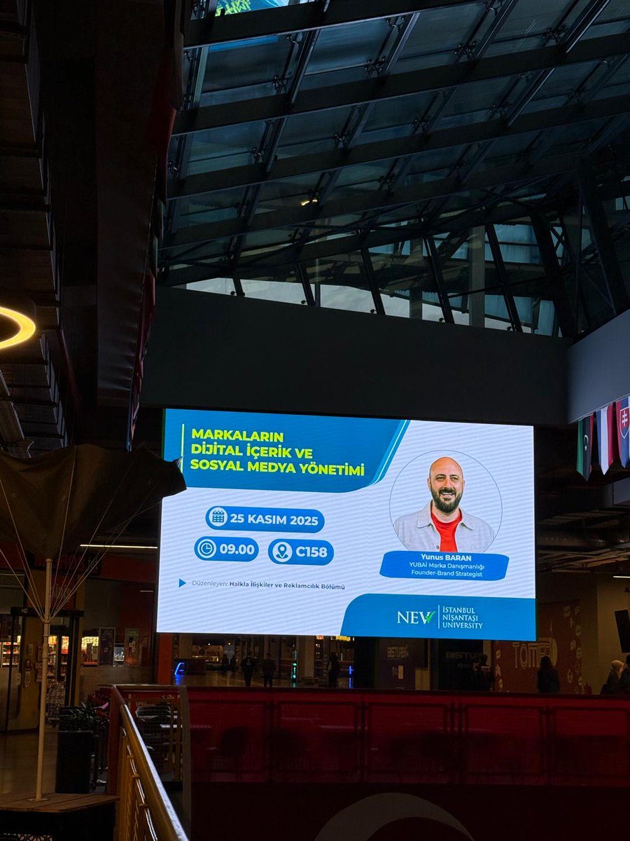 Bugün <a href="/NisantasiEdu/">İstanbul Nişantaşı Üniversitesi</a> Üniversitesi’nde yeni nesil pazarlama ve marka yöneticisi adaylarıyla buluştum.
Gençlerin merakı ve enerjisi her zaman umut veriyor.
Güzel bir oturumdu.