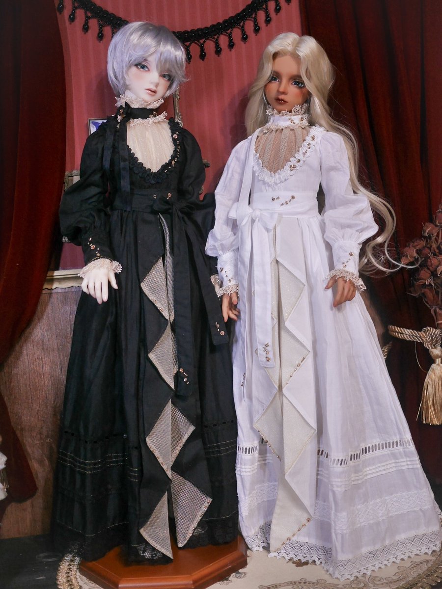 ˚✧₊⁎断捨離SALE⁎⁺˳✧༚ ♡シルク ドールドレス & ボネ♡ビスクドール ✧₊⁎断捨離SALE⁎⁺˳✧༚ ♡シルク ドールドレス