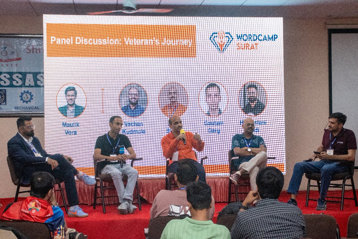 wpoets's tweet image. Team @wpoets  at #WCSurat2025 🚀
@thecancerus  – Panel Discussion
@savitas  – Attendee
@sketchboy003  – Volunteer
Great energy, great community! 💙
#WordCamp #WordPress