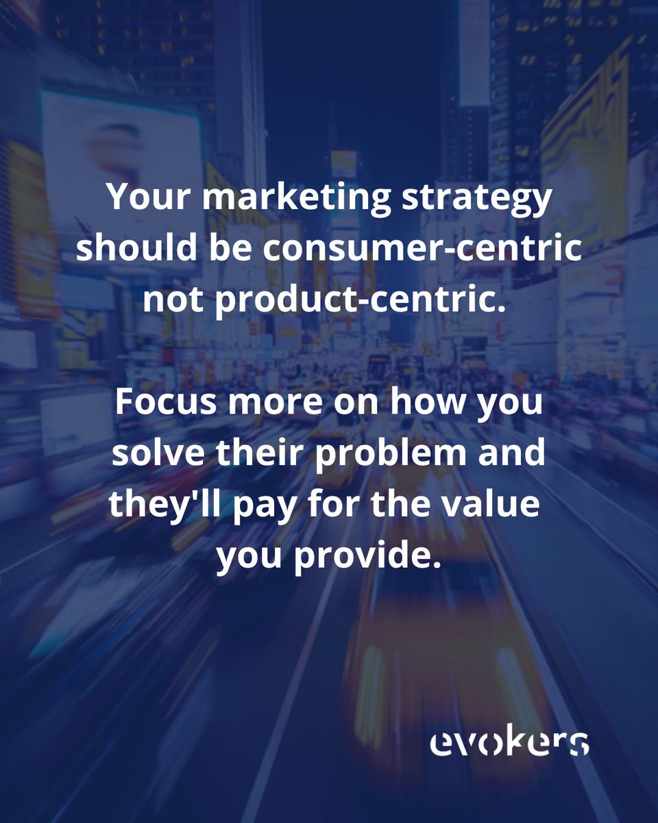evokersbranding's tweet image. Your marketing strategy should be consumer-centric not product-centric.
Focus more on how you solve their problem and they'll pay for the value you provide.

We create global #brands by implementing #branding and #marketing strategies
We are brand #evokers
evokers.gr