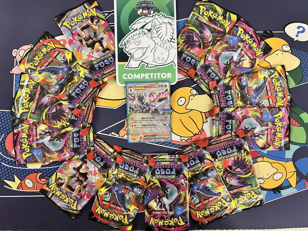 skfpapo's tweet image. From Corsica to Brazil, dreams come true🇧🇷✨
This weekend after a tough standard tournament with Duraludon🌉🩶
I bounced back by WINNING the expanded with Ceruledge🔥⚔️ Thank @lubyllule for list

Sure, only 6 participants, but a win is a win!🥳
#expanded #laic #pokemontcg