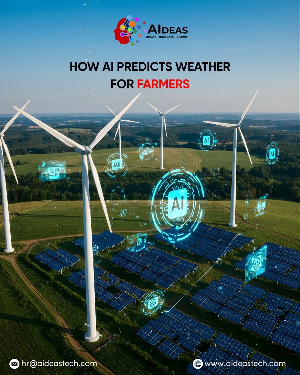 AIdeastech's tweet image. At AIdeas Tech Solutions, we help bring these intelligent insights directly to the agricultural community. Our innovative solutions bridge the gap between advanced technology and ground-level agricultural needs.

#AIdeasTechSolutions #AIInAgriculture #WeatherForecasting