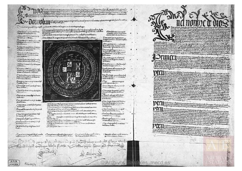 25 de Noviembre 1491: en Santa Fe (Granada, España 🇪🇦), el sultán musulmán Boabdil 'el Chico' y los Reyes Católicos firman las Capitulaciones de Granada (Tratado de Granada), que pusieron fin a la Guerra de Granada y el paso de su soberanía en favor de los monarcas cristianos.