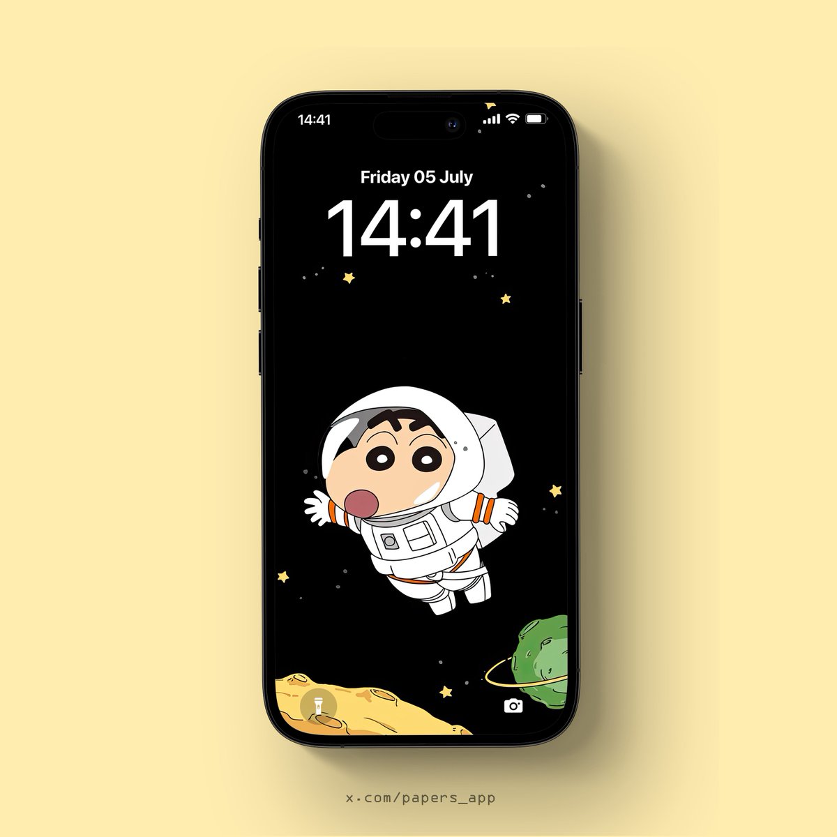 Papers_app's tweet image. Lost in Space ✨✨ - Shinchan