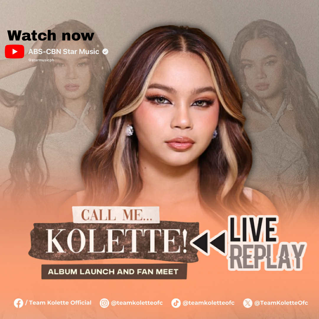 TeamKoletteOfc's tweet image. Moonlettes, let’s come together once again to celebrate Kolette’s journey!

Join us as we watch the LIVE REPLAY of the Call Me Kolette Album Launch and Fan Meet — a special moment filled with music, joy, and unforgettable Sayaw highlights.
Catch the premiere today on the ABS-CBN…