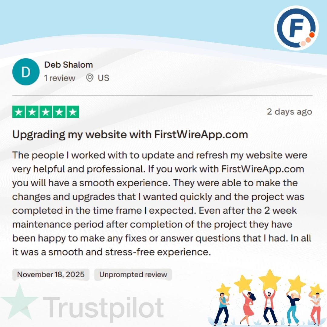 firstwireapp's tweet image. &quot;Smooth and stress-free experience.&quot; - Deb Shalom of Leila Jewels.

We delivered an elegant redesign that drove +150% more orders! 📈

See the results: firstwireapp.com/Portfolio/

#clientreview #clientsuccess #ecommercedesign