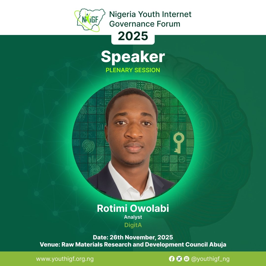 youthIGF_ng's tweet photo. NYIGF Speakers!

Amina Ramallan.
Rotimi Owolabi
Ugwuegbulam Chidiebere

These leaders are shaping Nigeria’s digital future.

Register here.  https://t.co/4lbN2c2LsN

#NIGF #NYIGF #InternetGovernance
#DigitalTransformation #Abuja #Nigeria https://t.co/ake4squlng