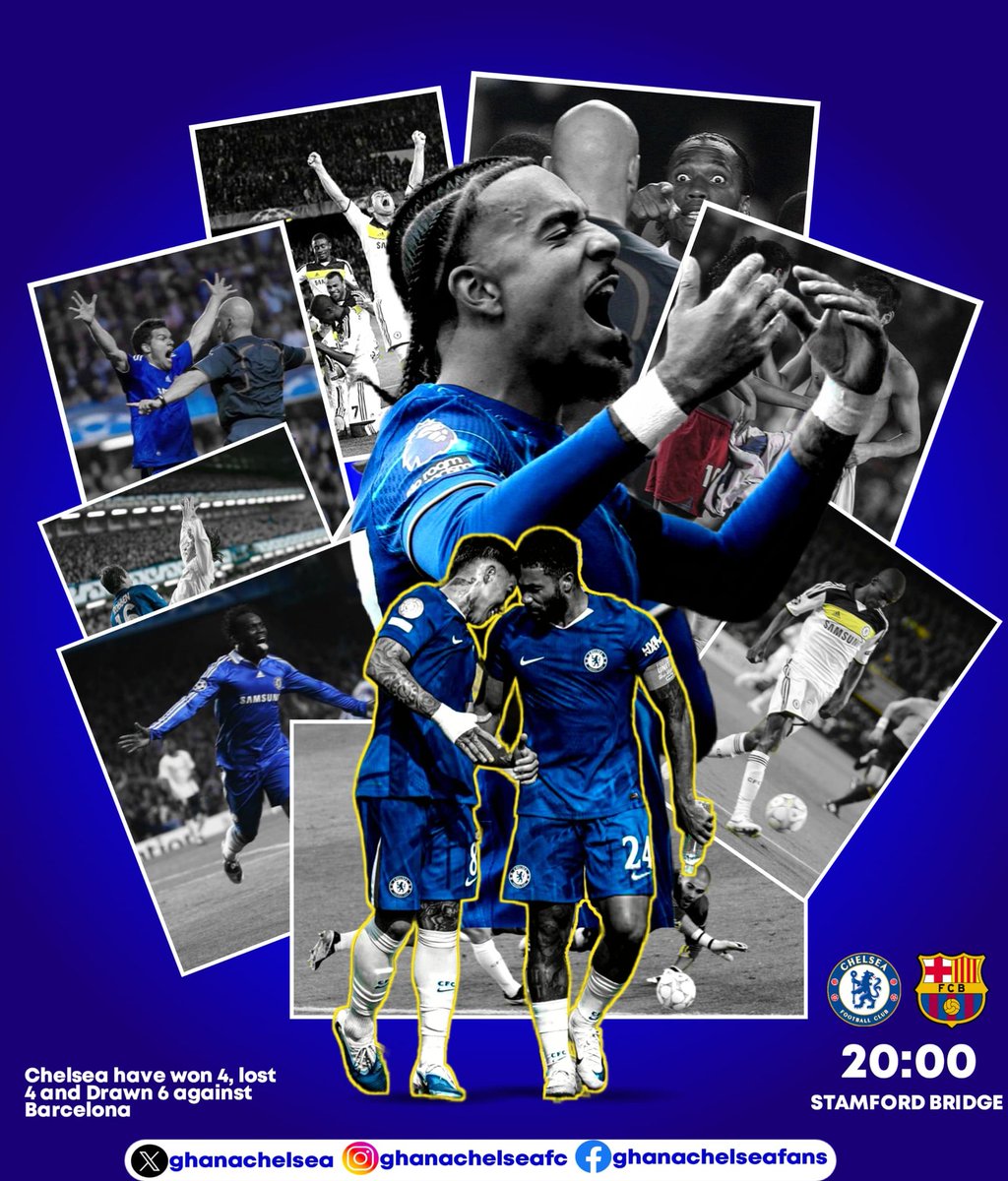 ghanachelsea's tweet image. Barcelona at the BRIDGE tonight!

Kick off at 8pm

Come on Chelsea!