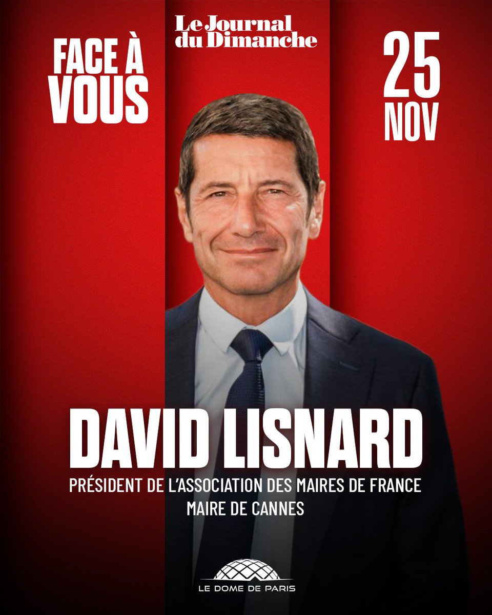 Nouv_Energie's tweet image. 📣 Après LCI, @davidlisnard sera présent ce soir à la soirée “Face à vous”, à partir de 21h45, organisée par @leJDD en direct du Dôme de Paris !

L’émission sera à suivre sur la TNT, YouTube et l’application Canal+.