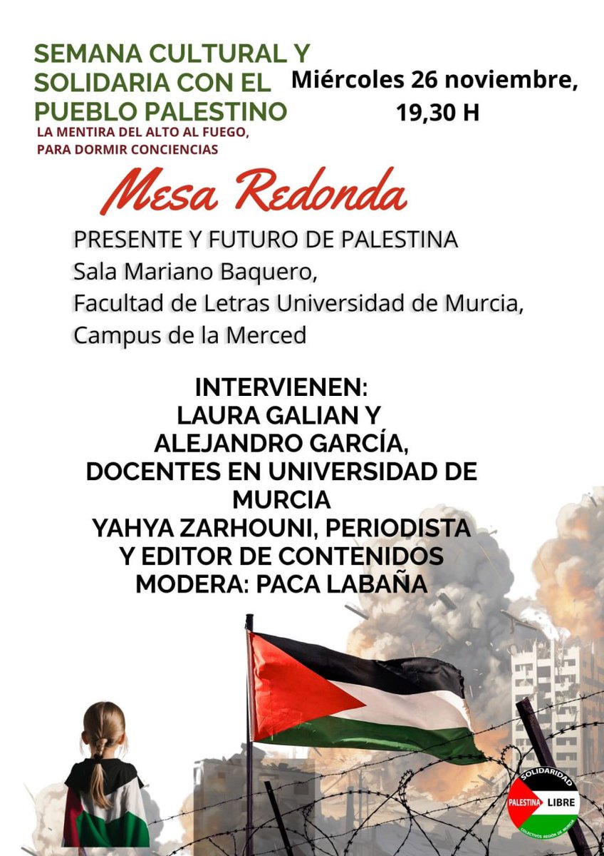 Palestina Libre 🇵🇸 Región de Murcia tweet media
