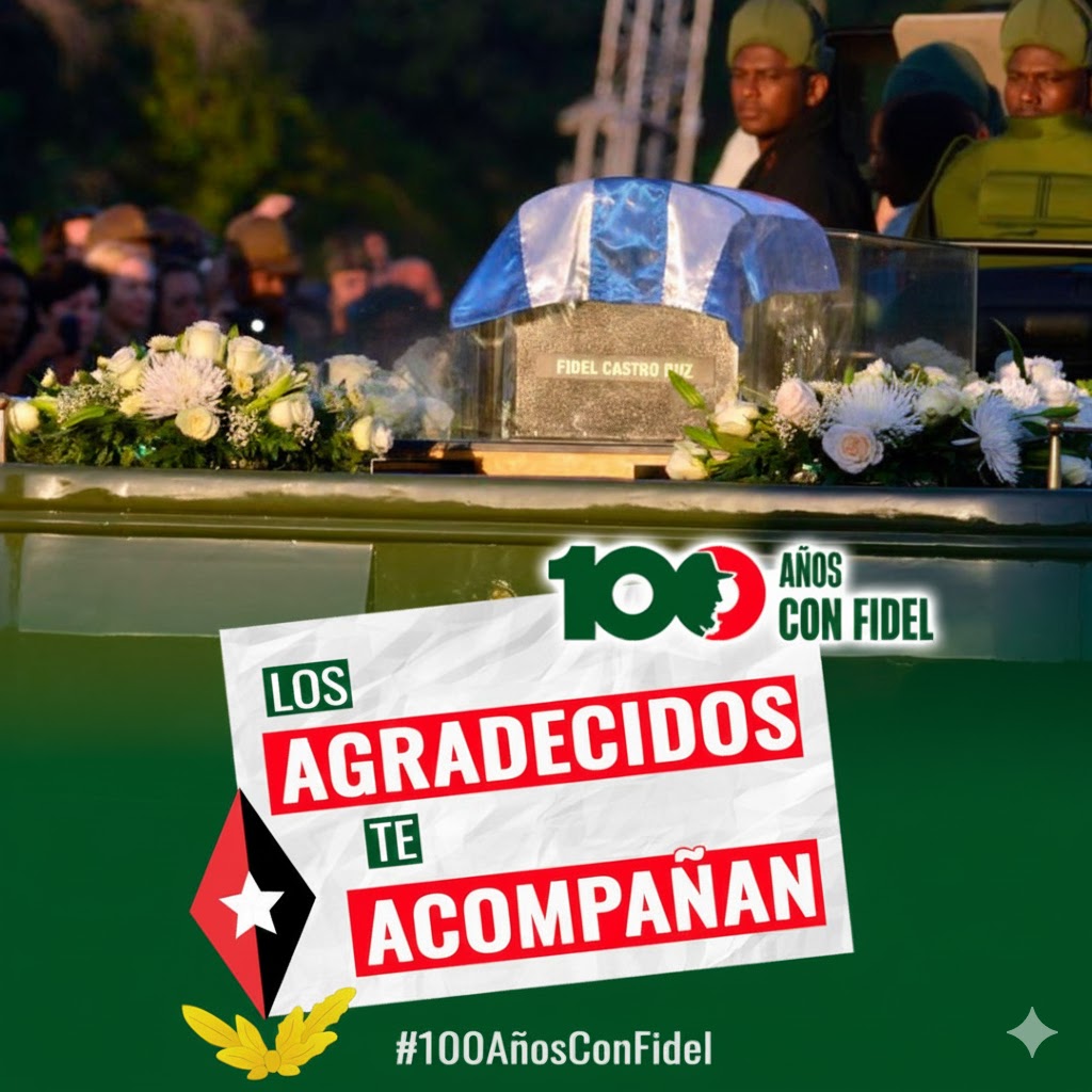Su presencia no es un recuerdo fugaz, ¡es la guía constante que ilumina nuestro camino! El Comandante en Jefe vive eternamente en cada paso y victoria de la #Revolución. Por siempre con Fidel. ✨ #100AñosConFidel #CubaCoopera