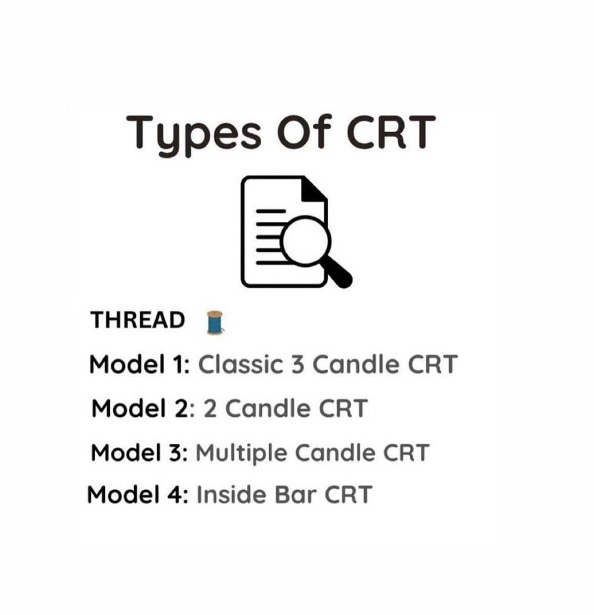 🛢️ TYPE OF CRT

••FOLLOW ME 
••LIKE,REPOST

•COMMENT [CRT] I will send you the complete PDF Guide