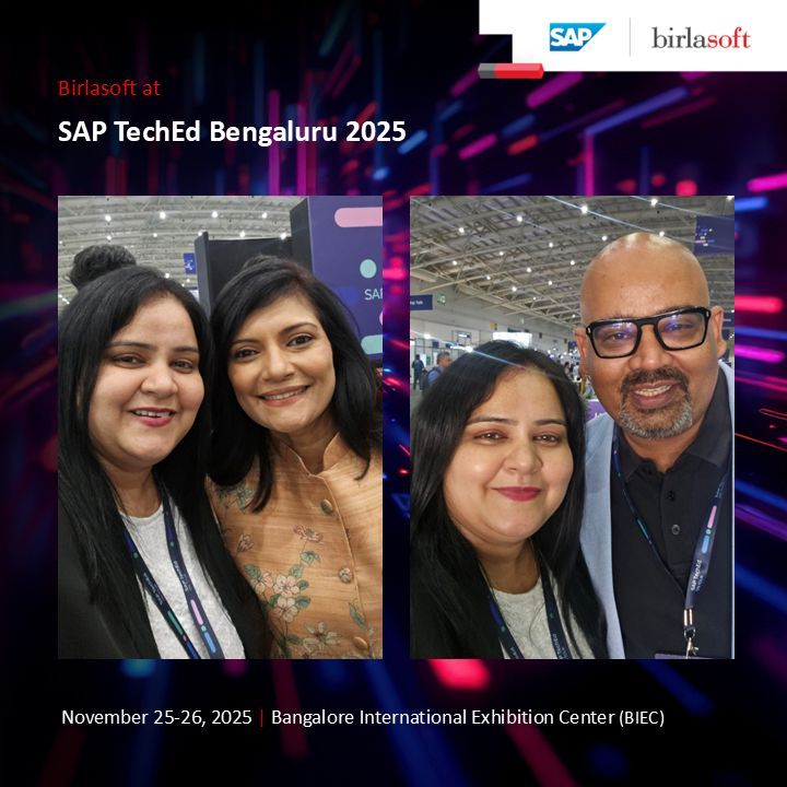 birlasoft's tweet image. The energy at #SAPTechEd Bengaluru 2025 is unmatched!
Day 1 kicked off with inspiring keynotes, immersive strategy sessions, and dynamic conversations around AI, SAP BTP, and Cloud ERP.

Birlasoft teams engaged with SAP leaders, partners, and developers — exploring how…