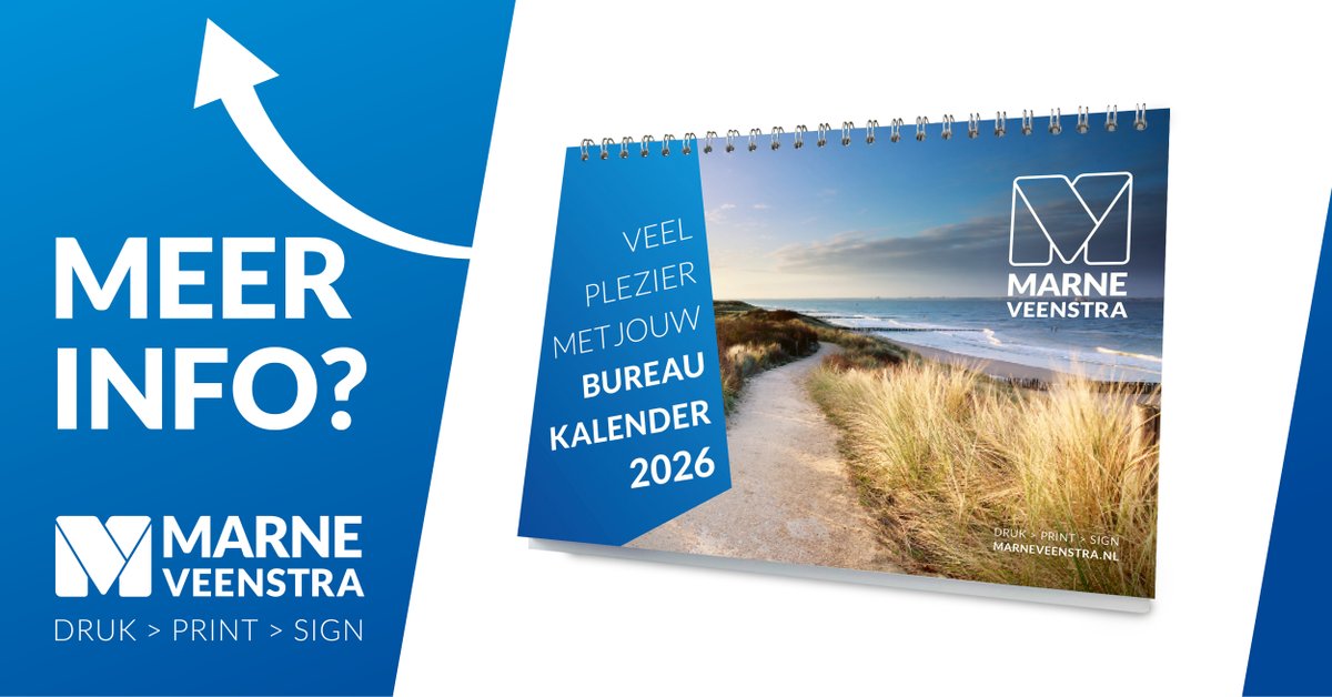Het nieuwe jaar staat voor de deur en wij hebben het invulformulier voor de gratis bureaukalender weer verstuurd. Wil je ook je eigen bureaukalenders en heb je de mail gemist?

Klik op onderstaande link:
us11.list-manage.com/survey?u=ec5e2…

Reserveren kan tot 15 december.