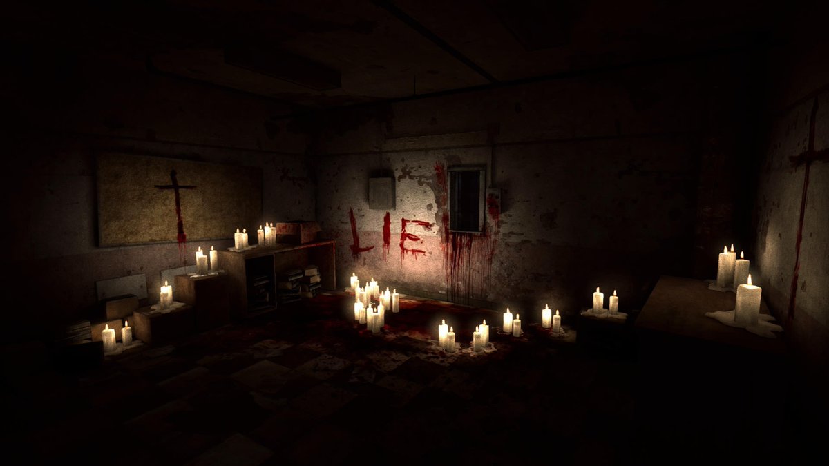 El uso de la luz en #Outlast para generar puntos focales me ha parecido una delicia dentro de la oscuridad y el terror por el que me ha hecho pasar. 

También es un gran acierto perder la cámara hacia el final del juego y dejarte casi ciego durante un rato. #Arquitectura #Luz