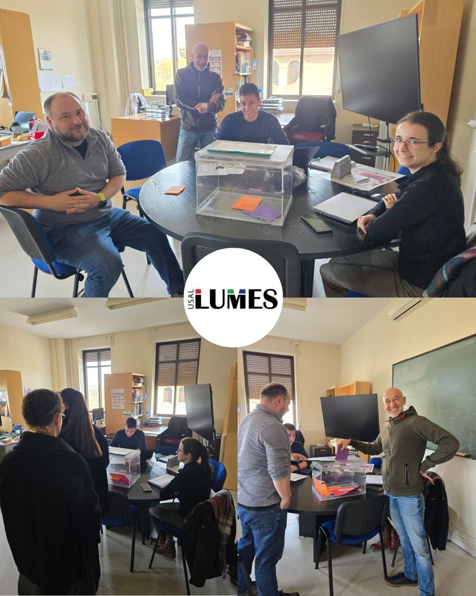 lumes_usal's tweet image. Hoy celebramos la jornada de votación en LUMES para elegir a los representantes del Consejo del Centro de Investigación en Luz y Materia Estructuradas de la Universidad de Salamanca.

🗳️💡 #SomosLUMES #DemocraciaCientífica #VotacionesLUMES @usal
