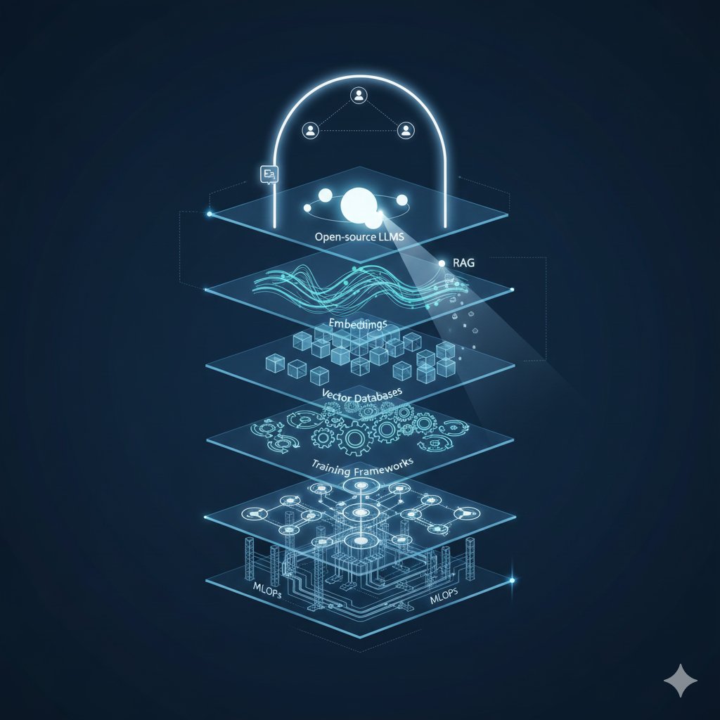 Provaantech's tweet image. Open-source AI isn’t the “alternative” it’s the engine builders use.
LLMs, embeddings, vector DBs, agents, RAG, MLOps… the stack is here and it’s powerful.
Full blog: lnkd.in/gjF_dVcT
More: provaantech.com

#OpenSource #AI #LLMs #RAG #MLOps #AIStack #ProvaanTech