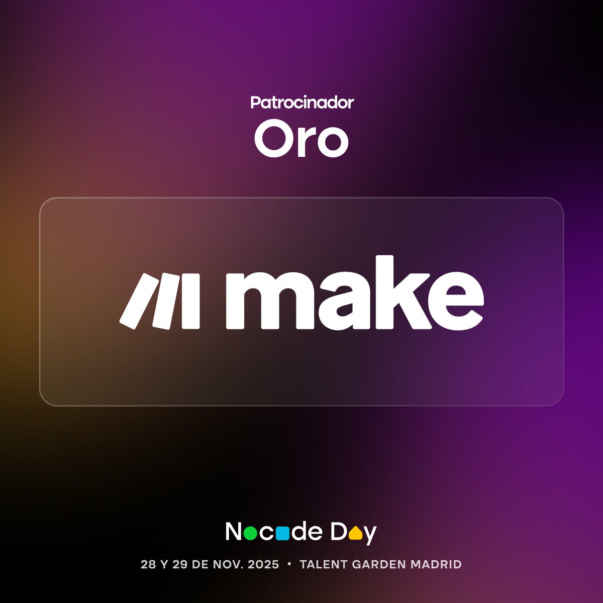 nocodehackers's tweet image. ✨ Presentamos a @make_hq  como patrocinador Oro del NoCodeDay.

Make es la herramienta No-code por excelencia para hacer automatizaciones capaces de ahorrarte tiempo y dinero.

Es gracias a nuestros patrocinadores que este evento puede organizarse, así que les estamos…