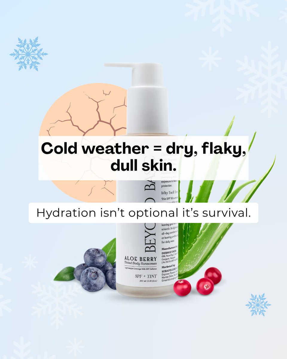 beyondbasicteam's tweet image. Don&apos;t skip sunscreen this winter!
UV rays are present throughout the year, and the cold weather dries out the skin, making it more sensitive to sun damage and pigmentation.
#BeyondBasic #WinterSkincare #TintedSunscreen #Hydration #SunscreenInWinter #DrySkinSolutions #SPF
