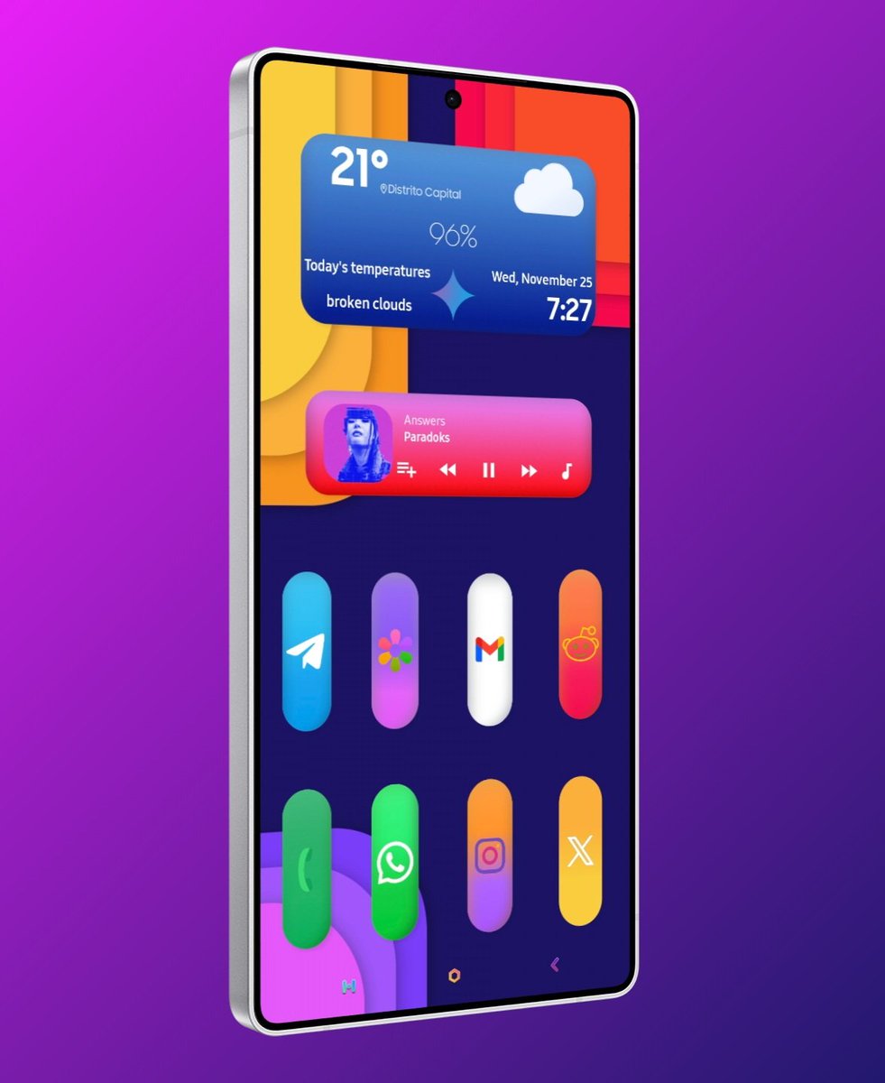 Setup: 114/2025

Widgets; OneUi 3D play.google.com/store/apps/det… <a href="/AndroidTools3/">Android Tools 4U</a> ... EDITED BY ME 

(Whitout  Icons)

Wallpaper from Samsung Galaxy Themes 

Mockup <a href="/KubixStudio/">Kubix Studio</a> 

#SamsungGalaxyS25Ultra