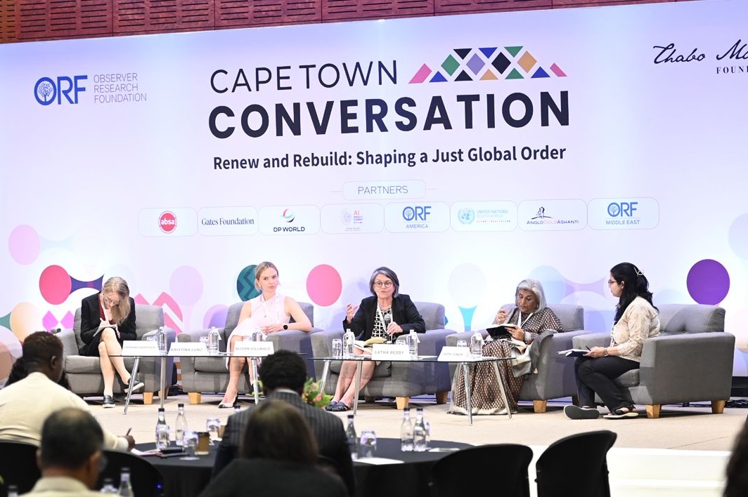 orfonline's tweet image. .@lathareddy51: What we need now is #innovation, new systems of being, and new ways of thinking. That is how we avoid getting pulled into the gravitational tug-of-war between dominant #technological powers.

#CapetownConversation2025