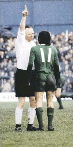 LeahGS's tweet image. On the anniversary of his passing it felt apt to share this again. My great grandad with the legend that is George Best❤️ #MUFC