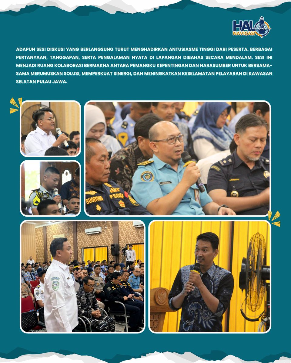 disnav_cilacap's tweet photo. Distrik Navigasi Tanjung Intan Gelar Kampanye Keselamatan Pelayaran melalui Implementasi Regulasi Transportasi Hijau dan Inovasi Teknologi Maritim di Bidang Kenavigasian https://t.co/5disJgYwuC