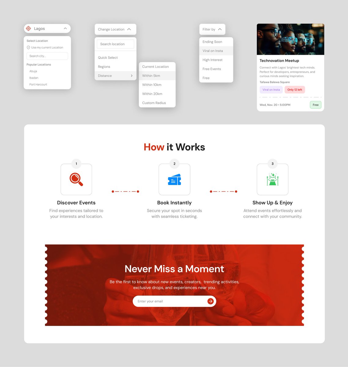 jaythatdesigns's tweet image. Eventer 👨🏾‍💻
Landing page exploration for an events discovery platform