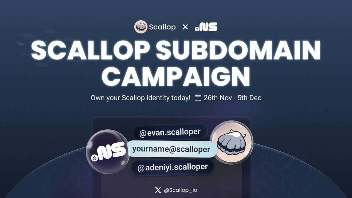 ZoeAlterEgoCode's tweet image. Some people are quietly getting all the alpha&apos;s and you&apos;ll be shocked to know what&apos;s going on BTS…... guess what? 😭🔥

@Scallop_io and @SuiNSdapp are dropping exclusive Scalloper subdomains + 10,000 $NS in rewards to Scallopers!

⏱️ Snapshot: Nov 26, 6PM (GMT+8)

🪩 Minting:…