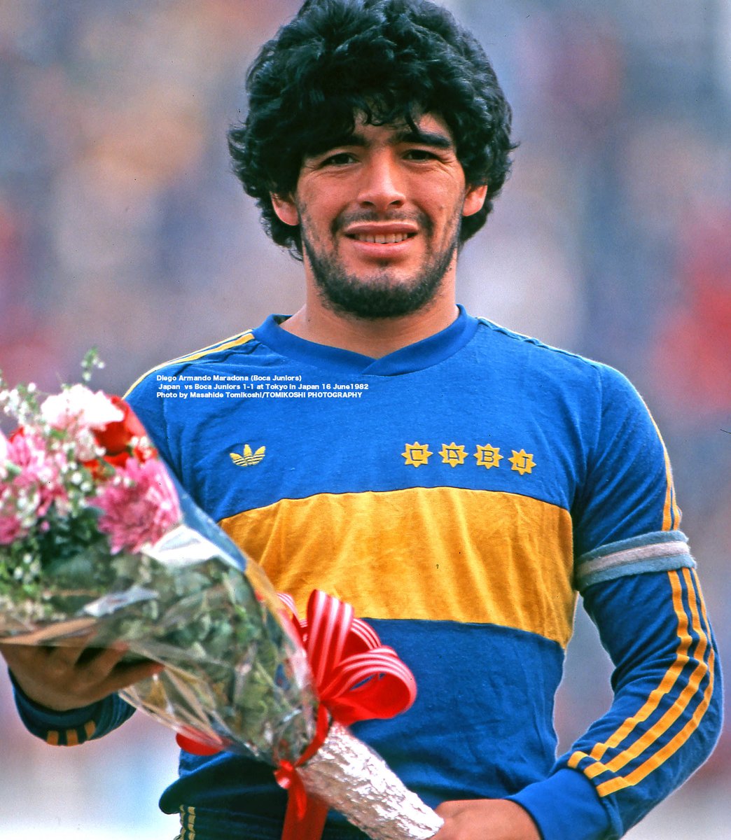 Diego Armando Maradona (Boca Juniors) face
Japan  vs Boca Juniors 1-1 at Tokyo in Japan, 16 June1982  
Photo by Masahide Tomikoshi/TOMIKOSHI PHOTOGRAPHY