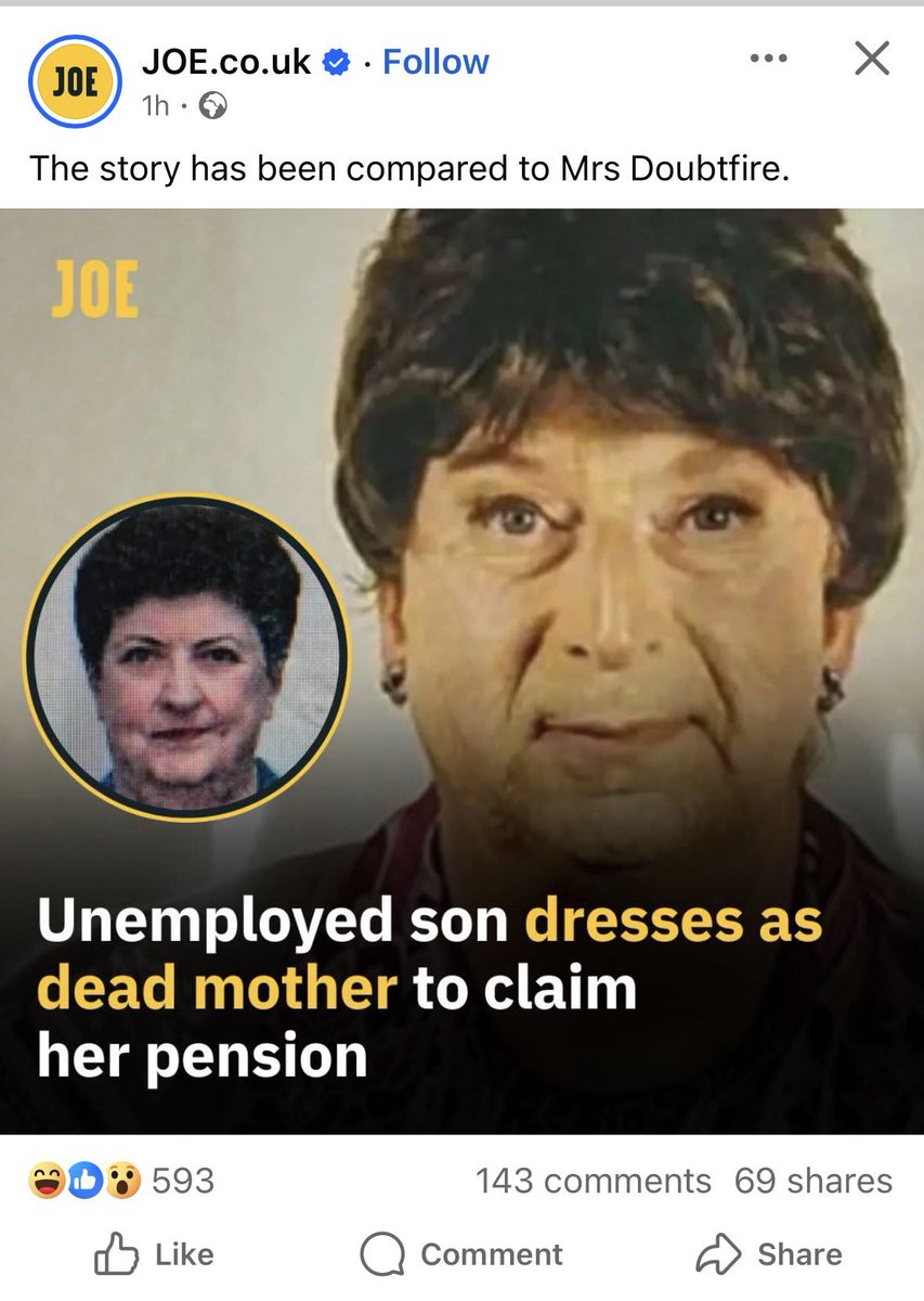 When media literacy has dropped so hard that Mrs. Doubtfire is the first thing people think of instead of Psycho, I think
that’s a sign of the cultural decline of our society.