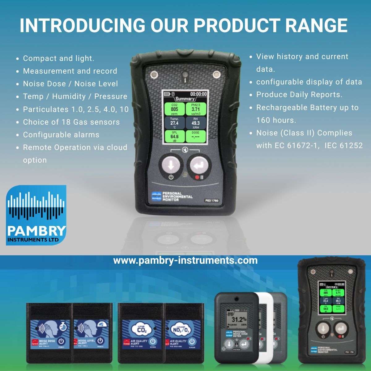 NoiseAirQuality's tweet image. Introducing the Personal Environment Monitor (PEM) — a Multi-functional Personal Environmental Monitor, intelligent device for real-time monitoring of air quality.

pambry-instruments.com/personal-envir…

#PambryInstruments #PEM #EnvironmentalMonitoring #AirQuality #HealthAndSafety #Innovation