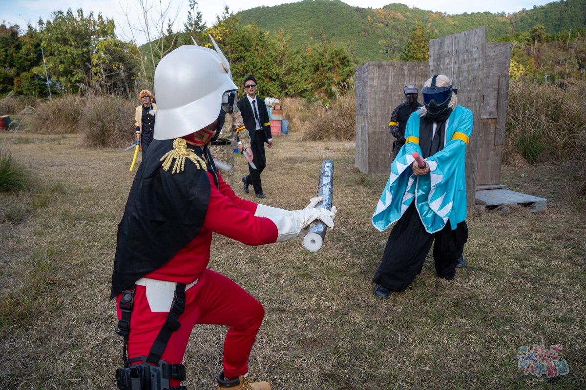 昨日の　#勤労サバ　で初めてした近接サバゲー楽しすぎた！近接サバでドリームジャーニーからFGOの沖田総司にお色直ししました！宝具発動「無明三段突き」出来なかったのは残念
そしてシャア少佐との対戦楽しかったです！
もし近接サバ楽しかったので　#チェンサバ　予定が合えば参加してみたい！