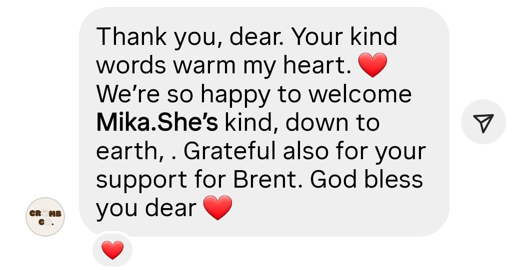 MichBren2606's tweet image. Thank you, Manalo fam, for welcoming Mika into your family. Now I see why Mika always chooses Brent—because you raised him so well. Your love and support truly show in how he treats others, especially Mika. 

My MikBrent 🥺💜

PS. This ss is shared with permission to post.