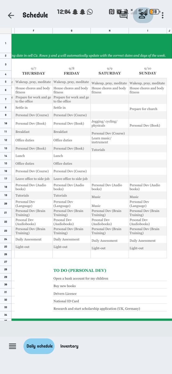 This is another validation to my hypothesis why a lot of people do not make it. 

I was not going to share this file before - when I bumped into it, in my archives. 

This was the habit tracker I created in September 2018.

For context, I was working a 70K intern job in V.I,