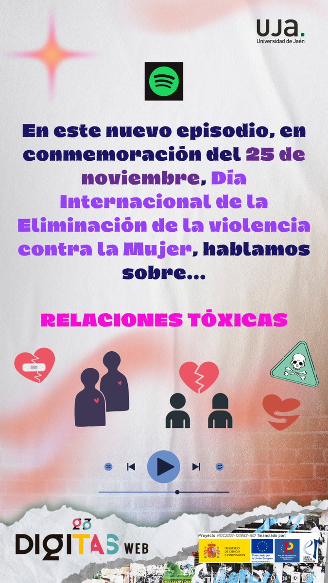¡Os esperamos en nuestro nuevo Podcast! 

❤️‍🩹 En este Podcast de DIGITASweb, os hablamos sobre las Relaciones Tóxicas.

Escúchanos en SPOTIFY ⤵️
open.spotify.com/episode/2DBLIu…
