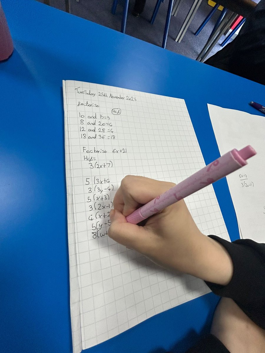 reintegreat's tweet image. 🔢📚 This morning in Maths, our Year 10 Group was all about Factorisation! ✨ They tackled the challenges with enthusiasm and teamwork. 💪🙌 Great to see everyone getting those numbers sorted! Keep up the great work! 👍 

#MathsMagic #LearningTogether #Teamwork