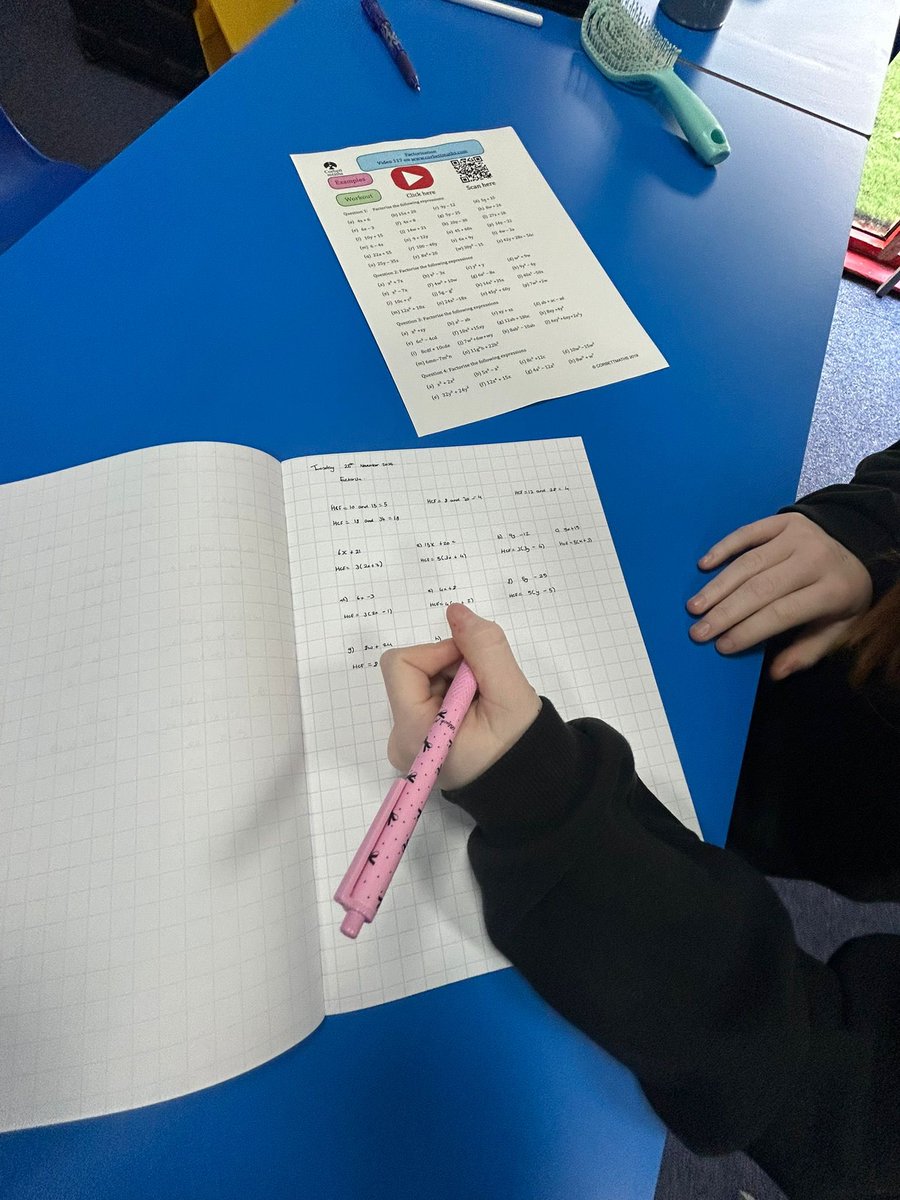 reintegreat's tweet image. 🔢📚 This morning in Maths, our Year 10 Group was all about Factorisation! ✨ They tackled the challenges with enthusiasm and teamwork. 💪🙌 Great to see everyone getting those numbers sorted! Keep up the great work! 👍 

#MathsMagic #LearningTogether #Teamwork