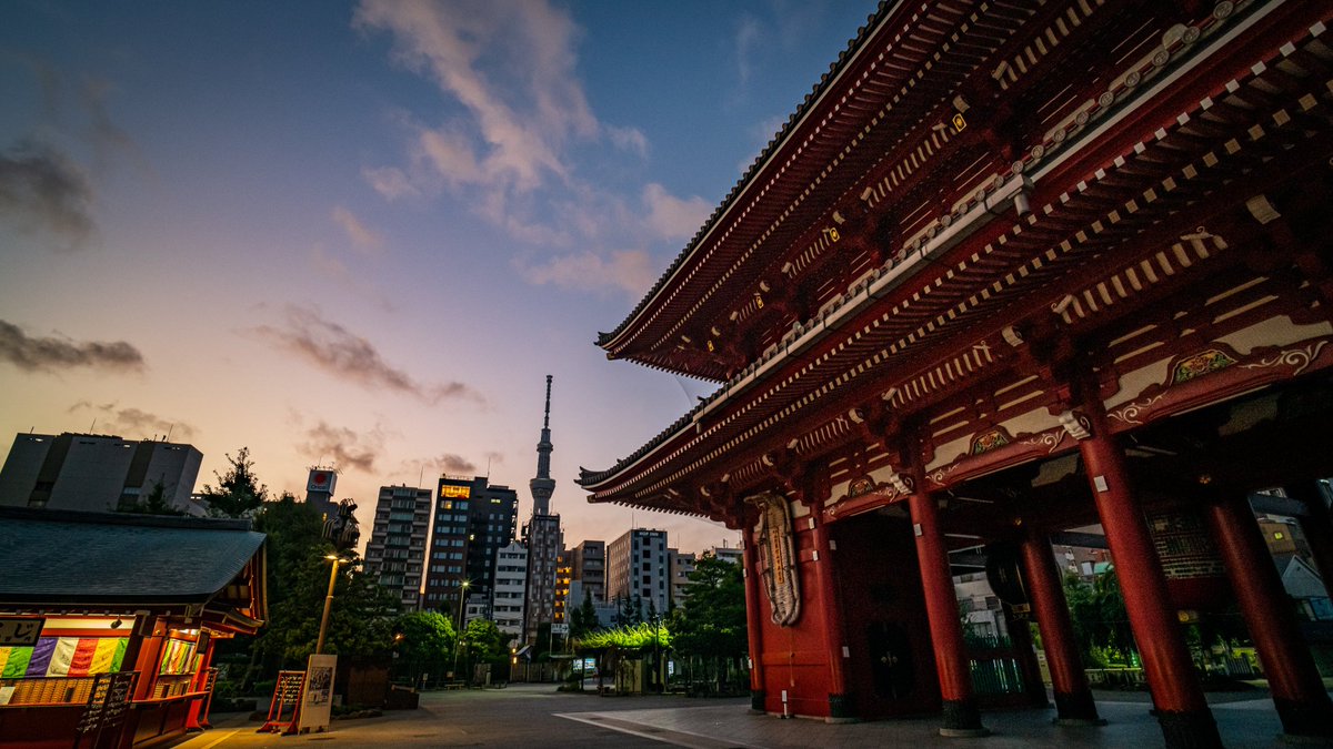 Sakashitagram_T's tweet photo. 浅草の夜明け https://t.co/Gf6QNMa8tw
