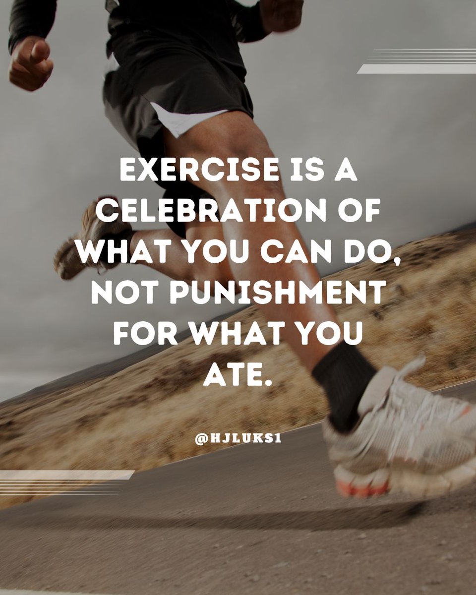 Exercise is a celebration of your abilities, not a punishment for what you ate.

It's not a way to earn food. It's not penance for the weekend. It's not the price you pay for living.

Exercise is how you build a body that can meet life on your terms.

It's how you stay strong