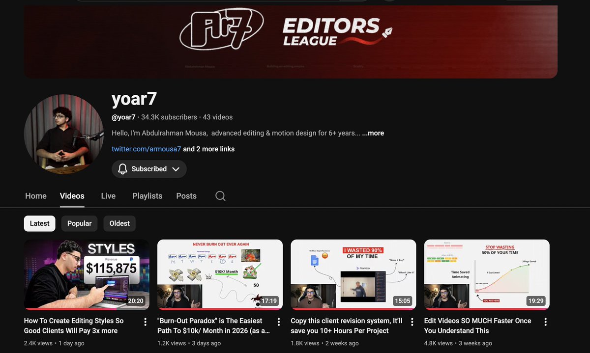 Ahmed Elnemr | Video Editor tweet media